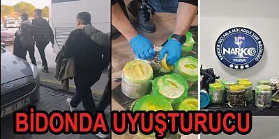BİDONLARA UYUŞTURUCU SAKLADI POLİS YAKALADI