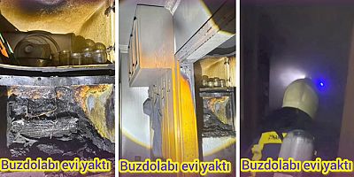 BUZDOLABI EVİ YAKTI