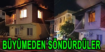 ÇİFTLİKKÖY’DE GECE YARISI KORKUTAN YANGIN