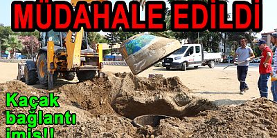 ÇİFTLİKKÖY’DE KAÇAK HATTA YASKİ VE BELEDİYE MÜDAHALE ETTİ