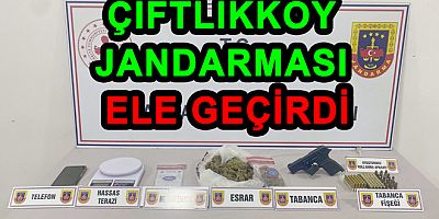 ÇİFTLİKKÖY’DE SİLAH VE UYUŞTURUCU ELE GEÇTİ