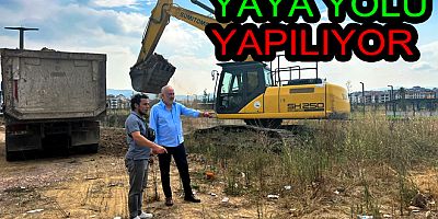 ÇİFTLİKKÖYE YENİ YÜRÜŞ YOLU YAPILIYOR