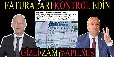 #yalova #su #zam #çınarcık #gizli #birlik #chp #akparti