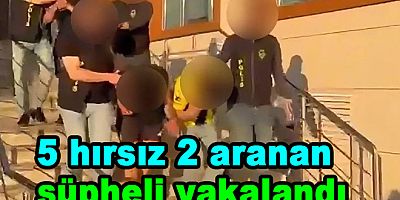 ÇINARCIK’TA 5 HIRSIZLIK ZANLISI VE ARANAN 2 KİŞİ CEZAEVİNE GÖNDERİLDİ