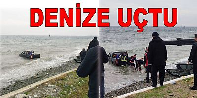 ÇINARCIK’TA ARAÇ DENİZE UÇTU
