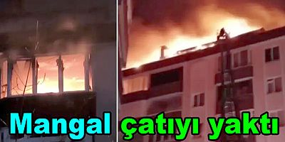 ÇINARCIK’TA ÇATIDA MANGAL BİNAYI YAKTI