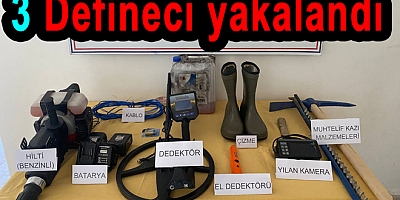 ÇINARCIK’TA KAÇAK DEFİNECİLER YAKALANDI
