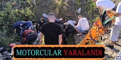 ÇINARCIK'TA MOTOR ARACA ÇARPTI 2 AĞIR YARALI