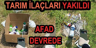 ÇINARCIK'TA TARIM ATIKLARINI YAKMIŞLAR