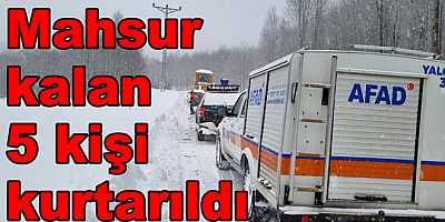 DELMECE YAYLASI’NDA 1’İ ÇOCUK 5 VATANDAŞ KURTARILDI