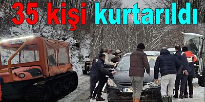DELMECE YAYLASINDAKİ 35 KİŞİ KURTARILDI