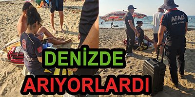 DENİZDE KAYBOLDU SANILDI, SAHİLE YÜRÜYEREK DÖNDÜ
