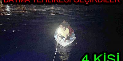 DENİZDE MAHSUR KALAN 4 KİŞİ KURTARILDI