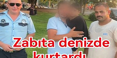 DENİZE DÜŞEN ÇOCUĞU ZABITA KURTARDI