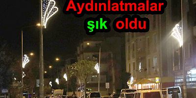 DİREKLERE DEKORATİF  AYDINLATMA TAKILDI