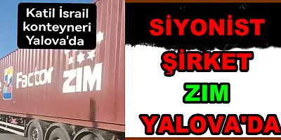 ELİ KANLI SİYONİST ŞİRKET ZIM YALOVA DA