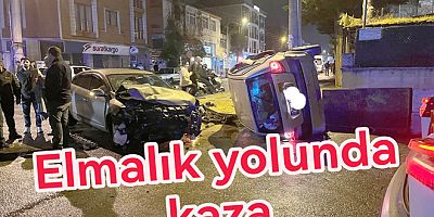 ELMALIK YOLUNDA KAZA YAN YATTI