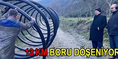 ESENKÖY'DE SU BORUSU DÖŞENİYOR