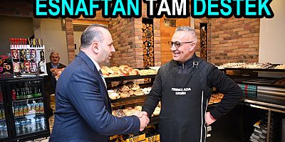 ESNAFTAN BAŞKAN TUTUK’A DESTEK