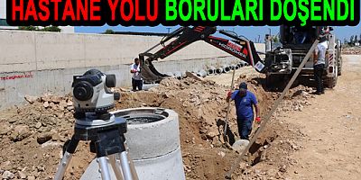 HASTANE ÖNÜNDE ALTYAPI YAPILIYOR