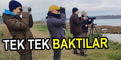 HERSEK LAGÜNÜNDE KUŞLAR SAYILDI