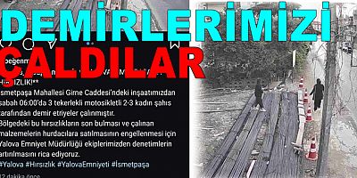 İNŞAATTAN DEMİR ETRİYE ÇALDILAR