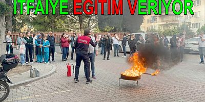 İTFAİYE KURMLARA EĞİTİM VERİYOR