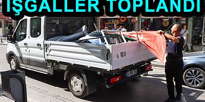 KALDIRIMI İŞGAL EDEN EŞYALAR TOPLANDI