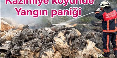 KAZİMİYE KÖYÜ’NDE ÇÖP VE ARAZİ YANGINI KORKUTTU!