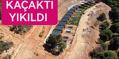 KÖYLERDEKİ KAÇAK BİNALAR YIKILDI