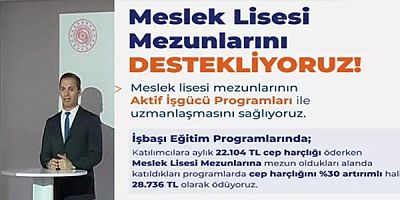 MESLEK LİSESİ MEZUNLARINA 28 736 TL CEP HARÇLIĞI VERİLECEK