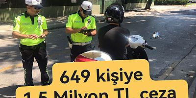 MOTOSİKLETLİLERE YALOVA'DA CEZA YAĞDI