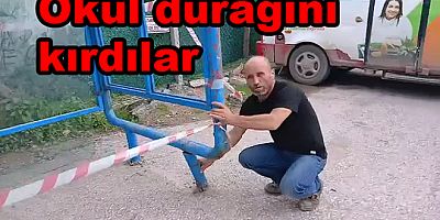 OKUL DURAĞINI TAHRİP ETTİLER, ESKİ MUHTAR İSYAN ETTİ!