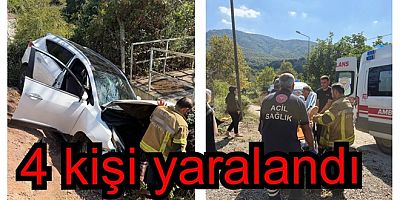 PAŞAKENT’TE KORKUTAN KAZADA 4 KİŞİ YARALANDI
