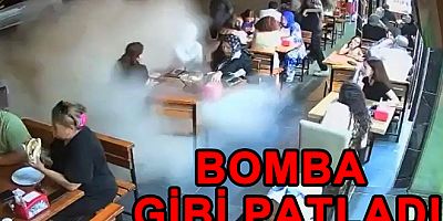 PATLAYAN LASTİK, RESTORANDA KÂBUSA DÖNÜŞTÜ