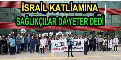 SAĞLIKÇILARDAN FİLİSTİN'E DESTEK GELDİ