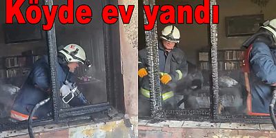 SAMANLI KÖYÜ'NDE DAİRE YANGINI KORKUTTU