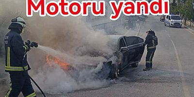 SEYİR HALİNDEKİ ARABA YALOVA'DA YANDI