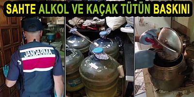 TAŞKÖPRÜ’DE SAHTE ALKOL VE KAÇAK TÜTÜN BASKINI