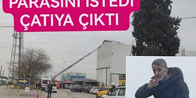TERSANEDE PARASINI ALAMADI ÇATIYA ÇIKTI