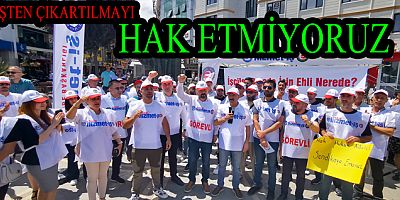 YALOVA BELEDİYESİ İŞTEN ÇIKARTTI İŞÇİLER EYLEM YAPTI