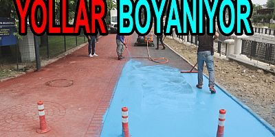 YALOVA BİSİKLET YOLLARI BOYANIYOR