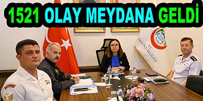 YALOVA’DA 1521 OLAY MEYDANA GELDİ