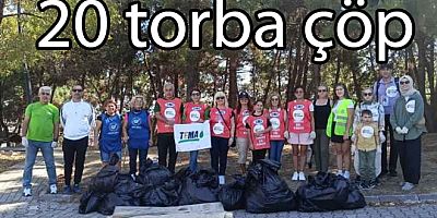 YALOVA’DA 20 TORBA ÇÖP TOPLANDI