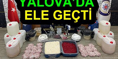 YALOVA’DA 400 KİLO UYUŞTURUCU 100 BİN HAP ELE GEÇTİ