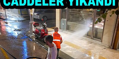 YALOVA’DA BAZI CADDELER YIKANDI