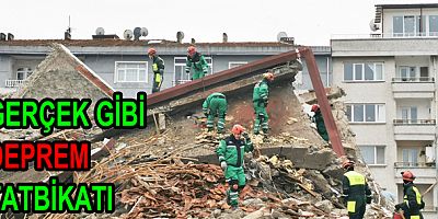 YALOVA'DA GERÇEĞİNİ ARATMAYAN DEPREM TATBİKATI