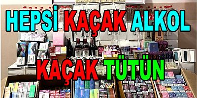 YALOVA’DA KAÇAK ALKOL VE TÜTÜN OPERASYONU