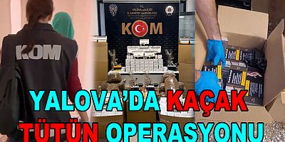 YALOVA’DA KAÇAK TÜTÜN OPERASYONU
