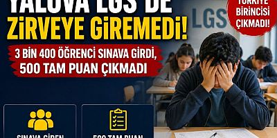 YALOVA LGS'DE ZİRVEYE GİREMEDİ